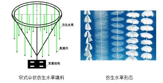 簾式傘狀仿生水草